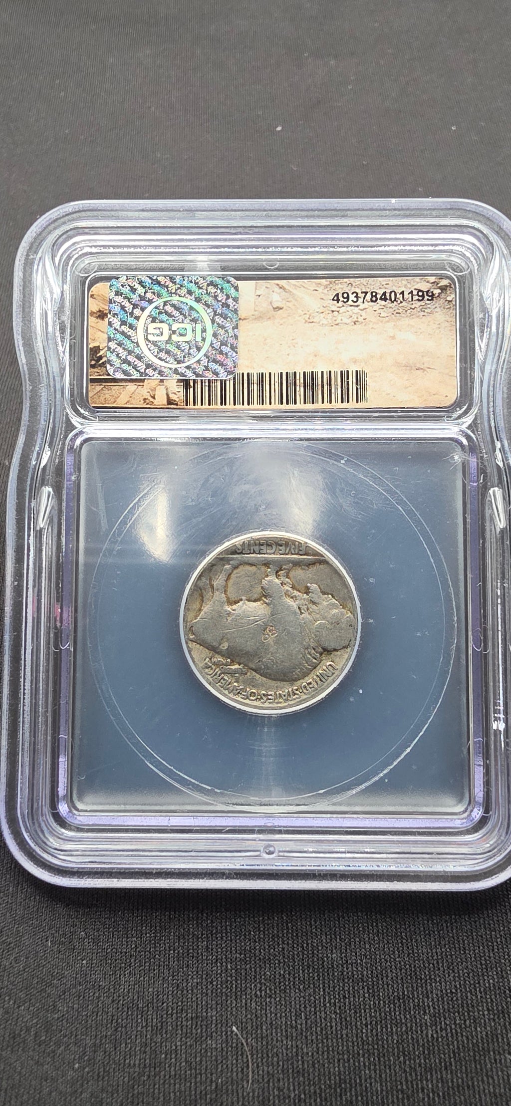 ICG Genuine “Hobo” Style Buffalo Nickel – Hand-Carved Folk Art Coin