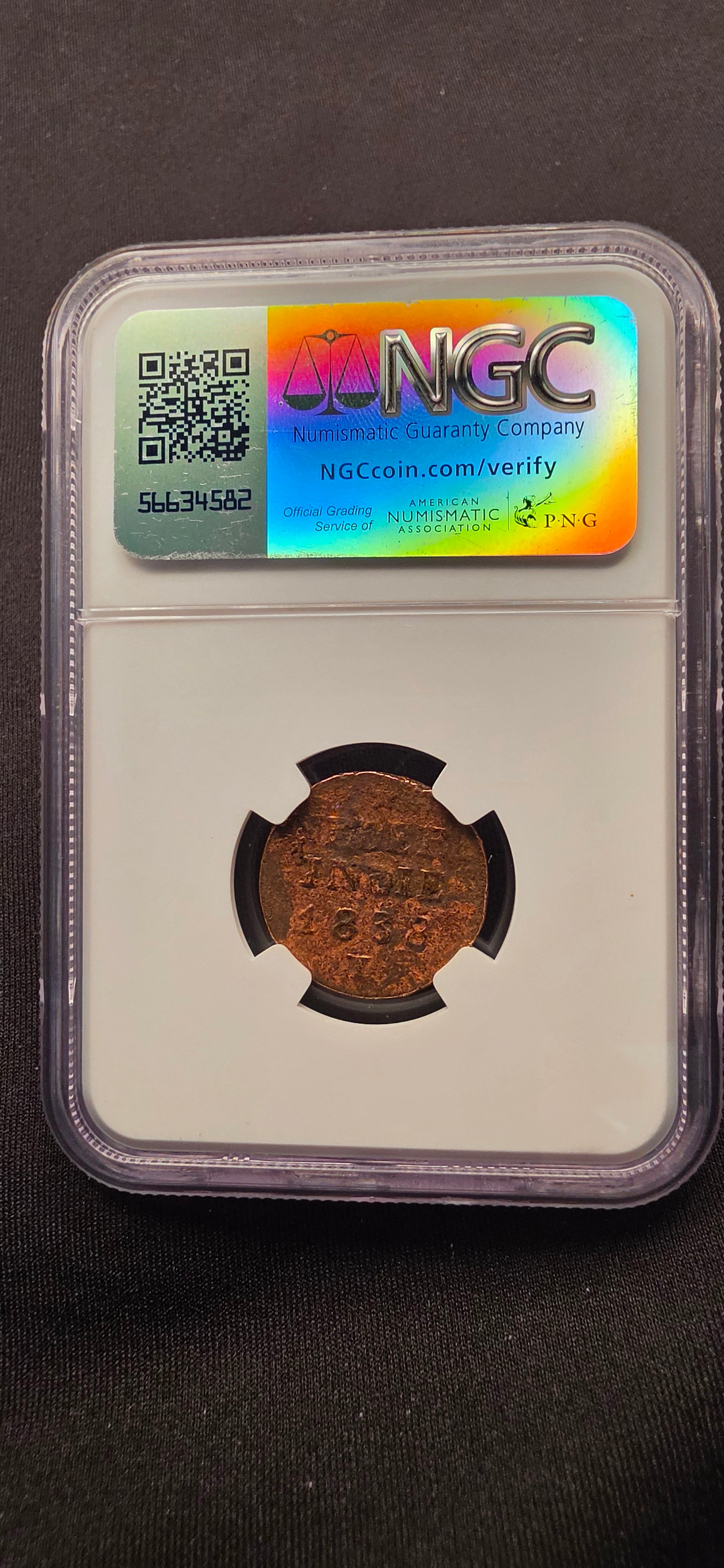 1838 Dutch East Indies Cent
“Krakatoa Hoard”
NGC Genuine