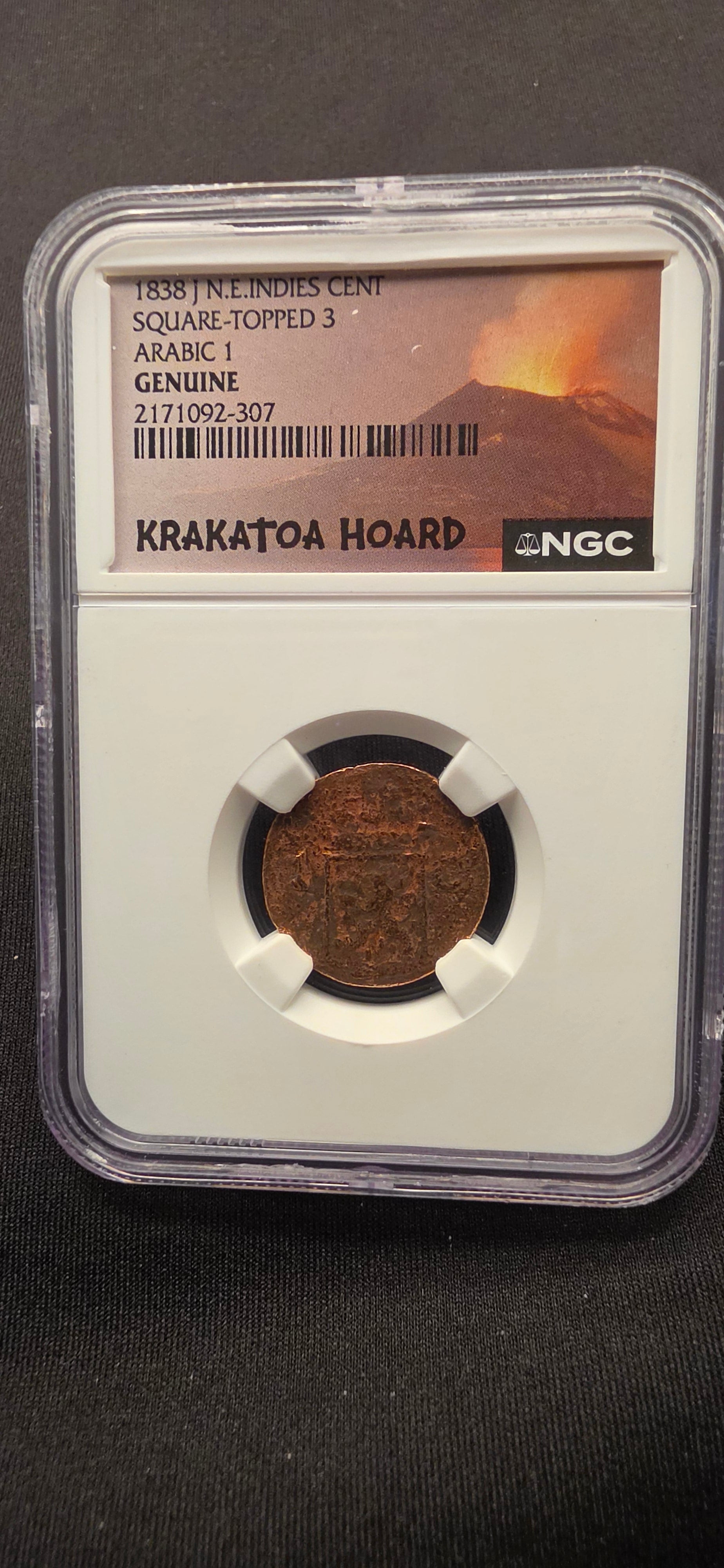 1838 Dutch East Indies Cent
“Krakatoa Hoard”
NGC Genuine