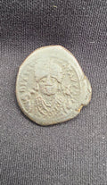 Byzantine Empire Maurice Tiberius AE Half Follis (582–602 AD) – Theoupolis Mint