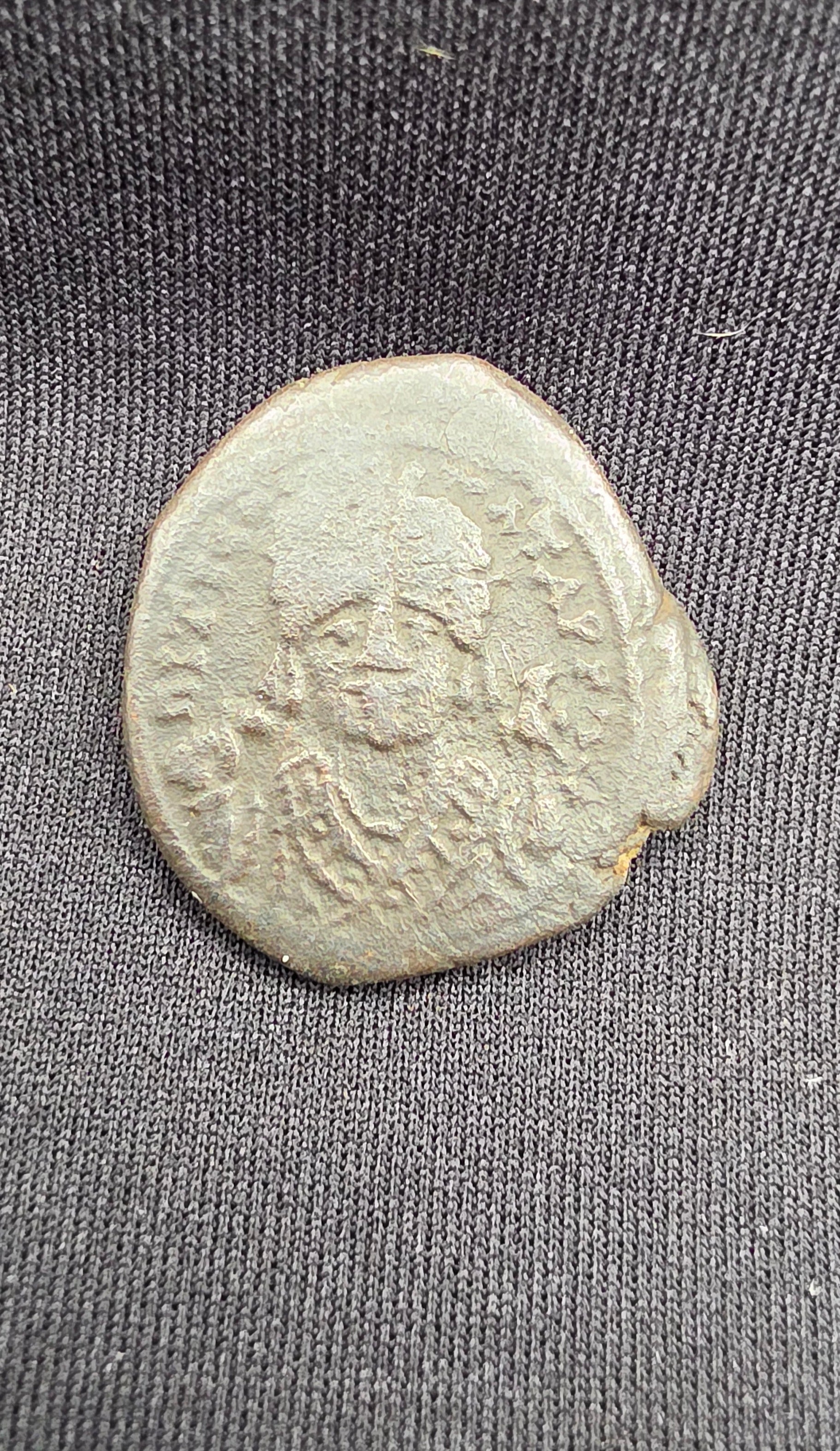 Byzantine Empire Maurice Tiberius AE Half Follis (582–602 AD) – Theoupolis Mint