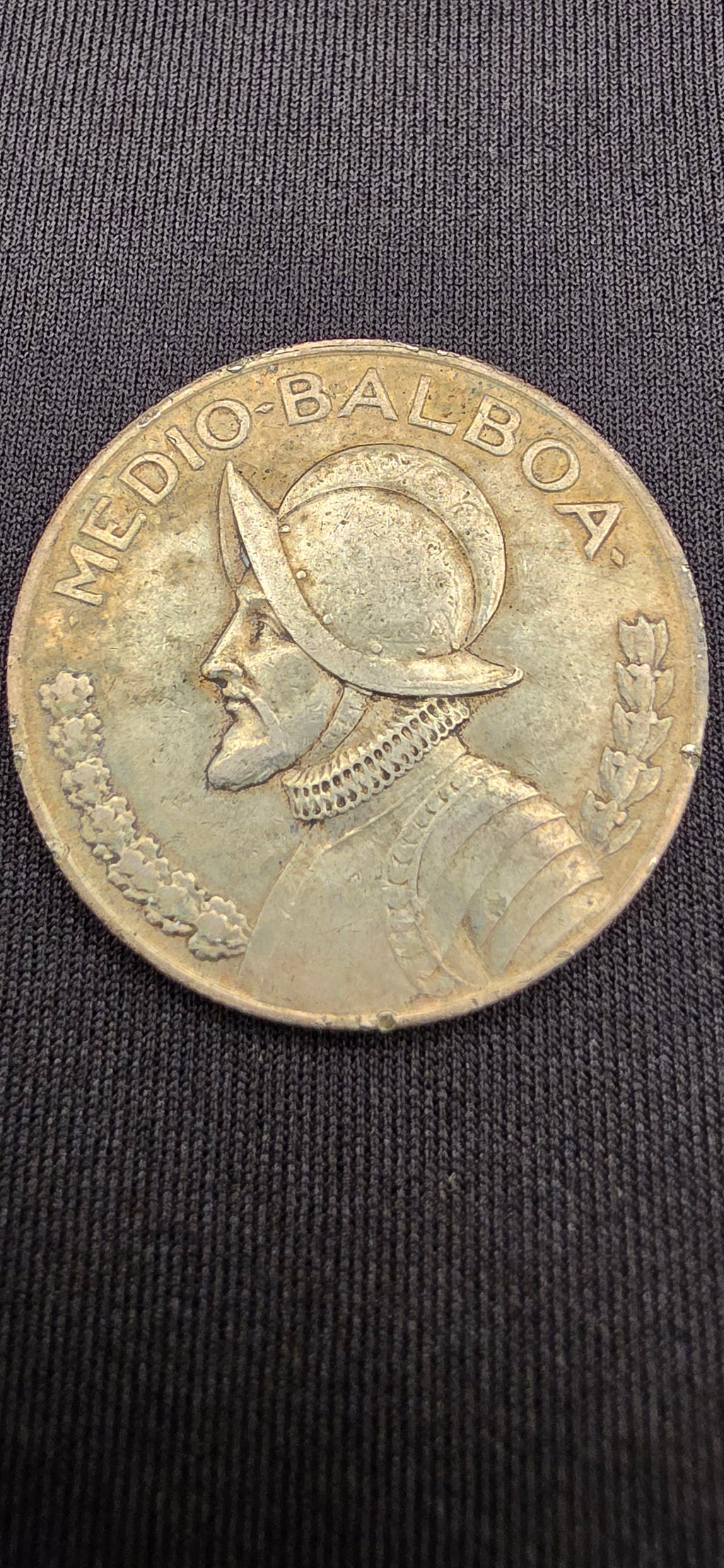 “1934 Panama Silver Half Balboa – Early Type – Vasco Núñez de Balboa”