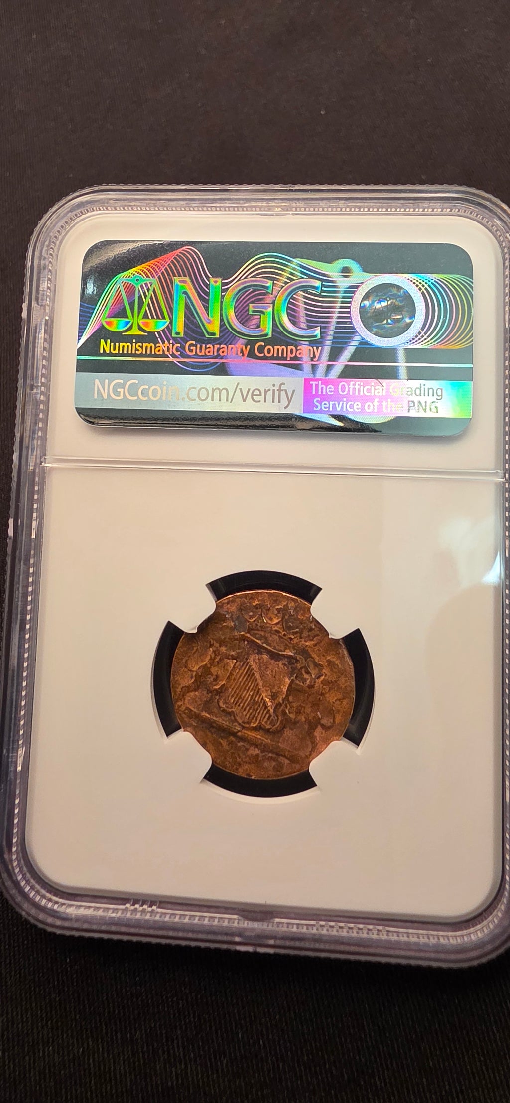 VOC Dutch East India Company Duit
NGC Genuine – “Old New York” Holder
Colonial New York Penny