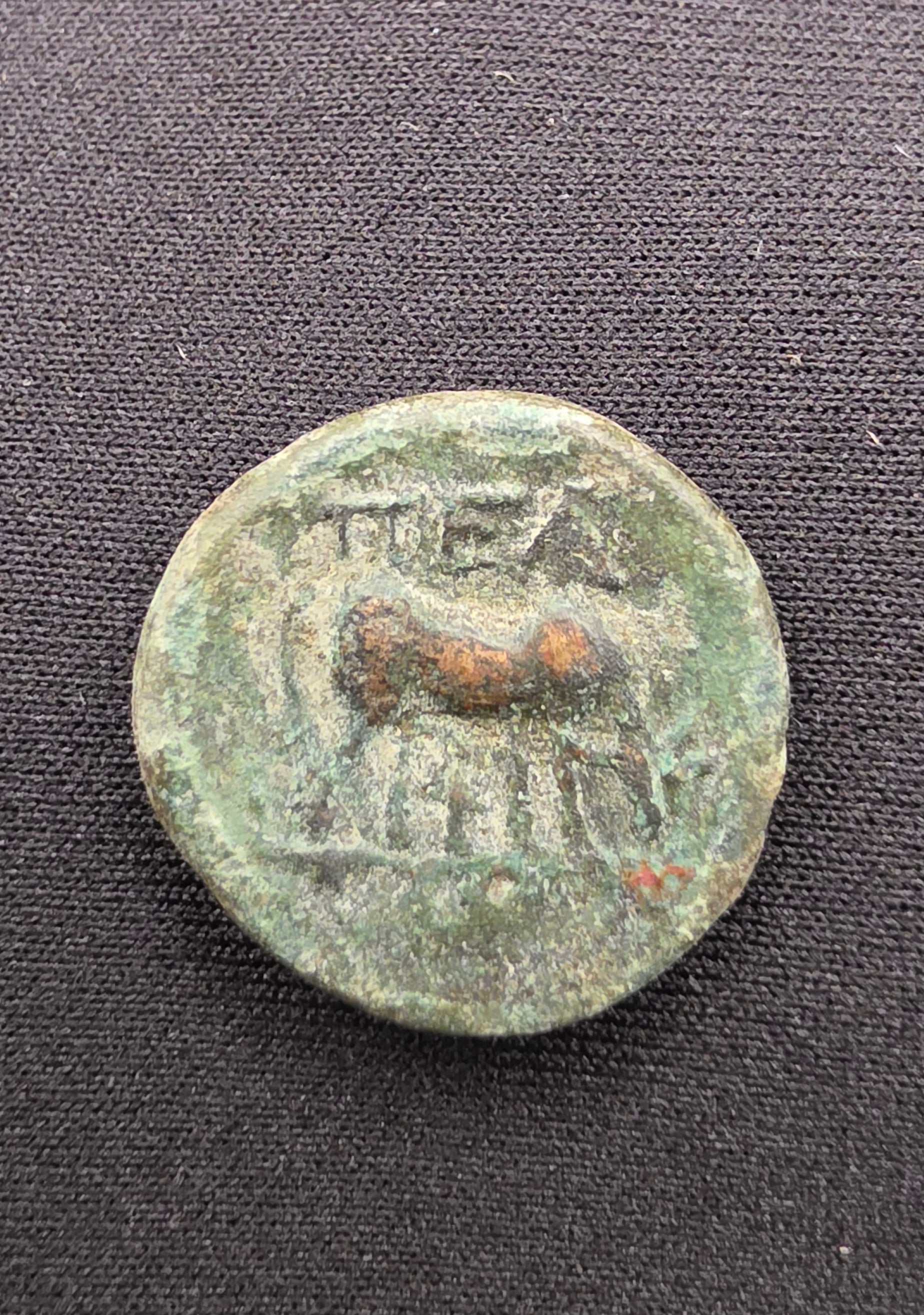 187–31 BC Macedonia Athena & Grazing Cow Bronze Ancient Greek Coin