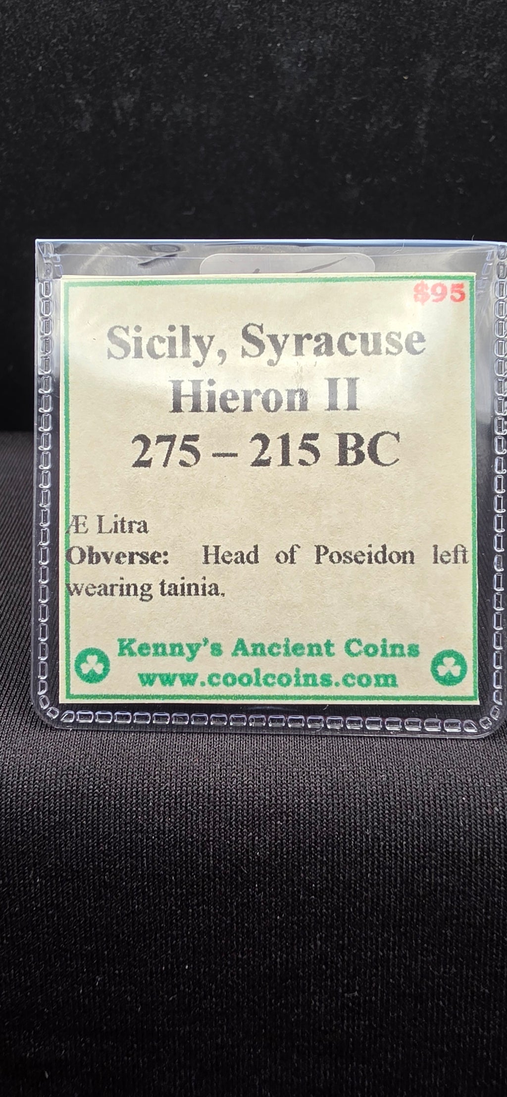 Sicily, Syracuse – Hieron II AE Litra (275–215 BC) ⚓