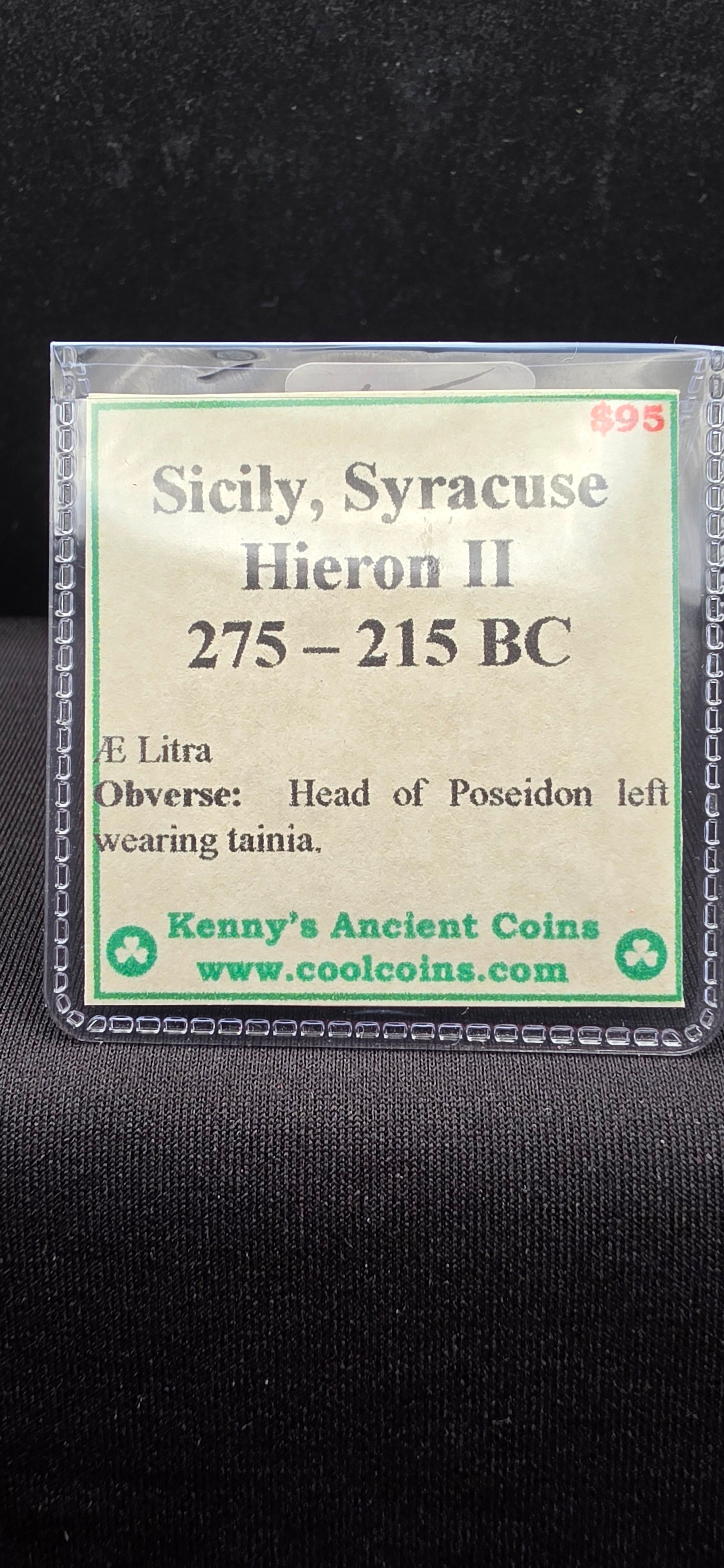 Sicily, Syracuse – Hieron II AE Litra (275–215 BC) ⚓