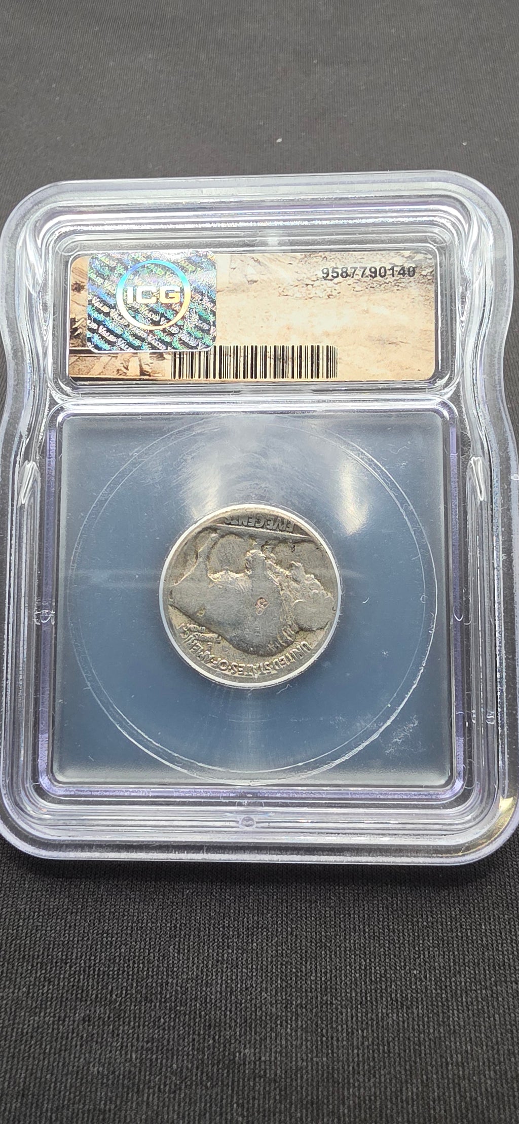 ICG Genuine “Hobo” Style Buffalo Nickel – Hand-Carved Folk Art Coin