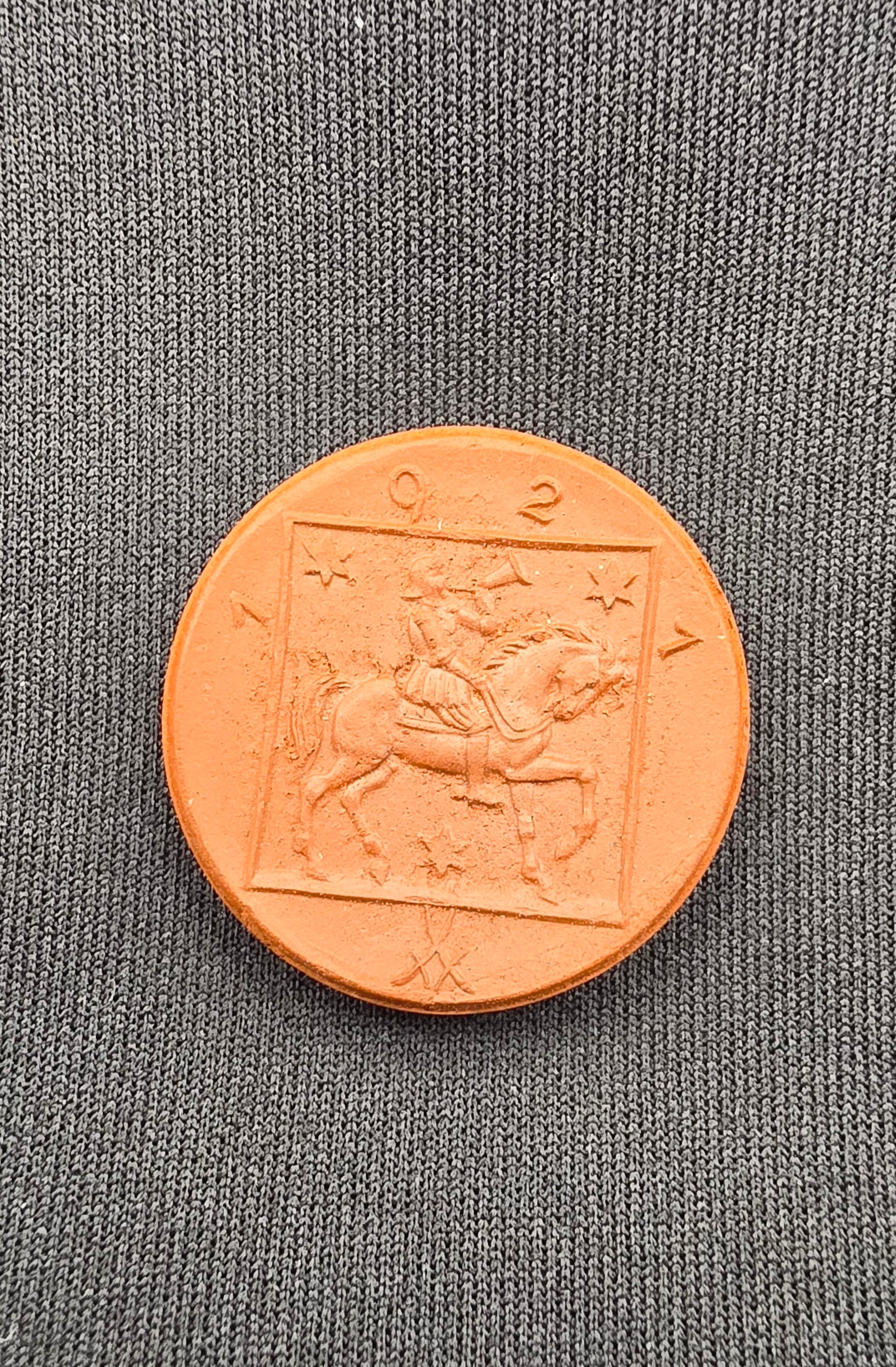 1921 Weimar Republic Gross-Wartenberg Porcelain 50 Pfennig Notgeld