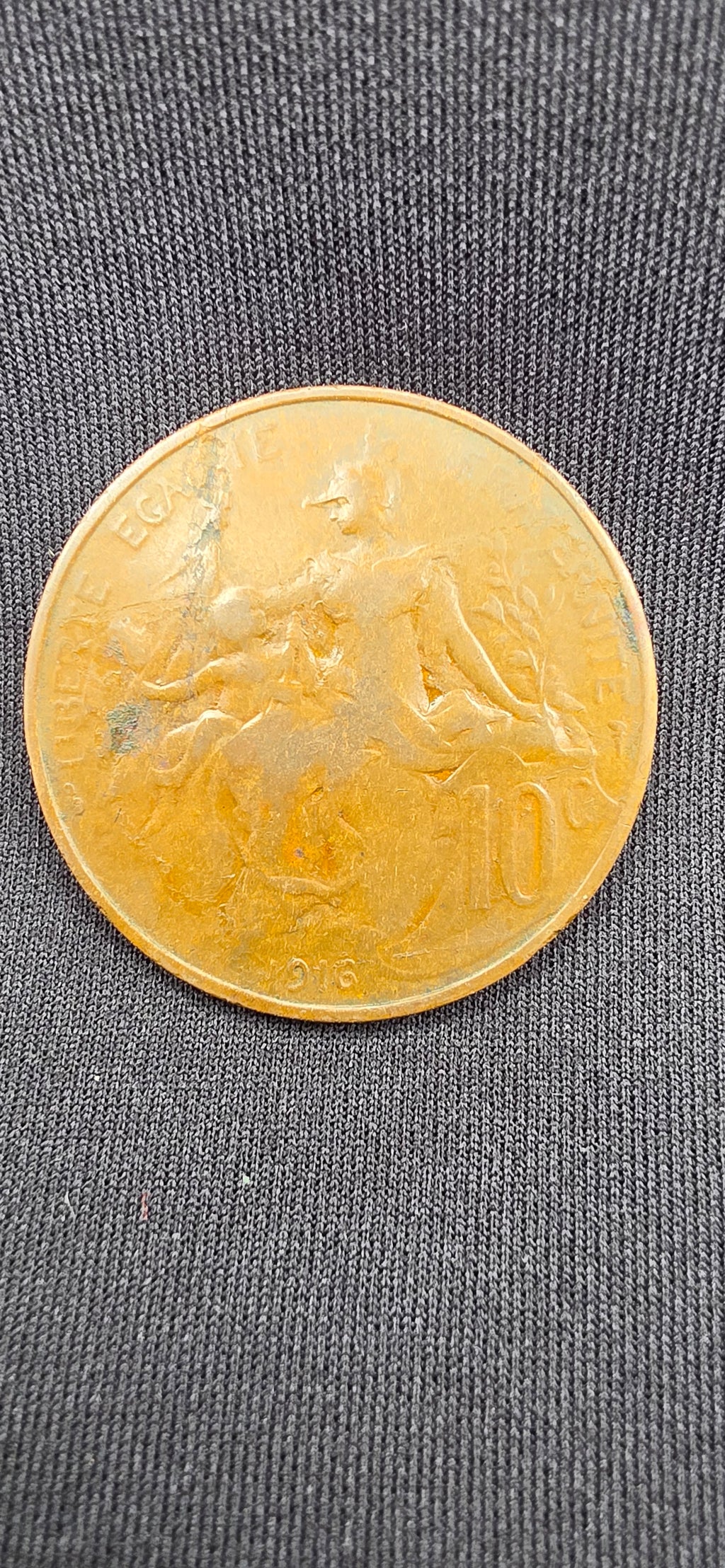 1916 France 10 Centimes – WWI Verdun Provenance Note 🇫🇷