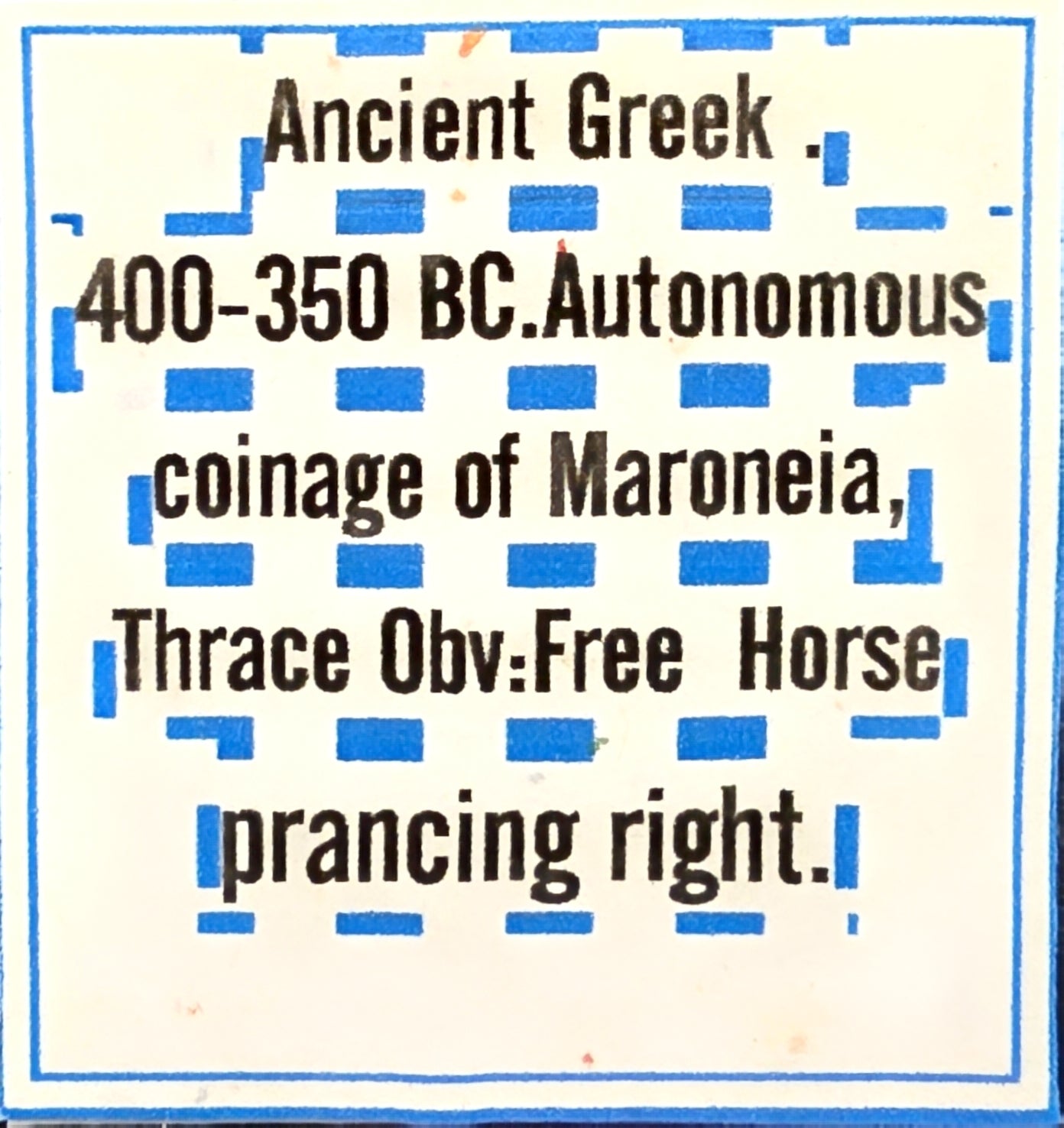 Ancient Greek Bronze – Maroneia, Thrace (400–350 BC)