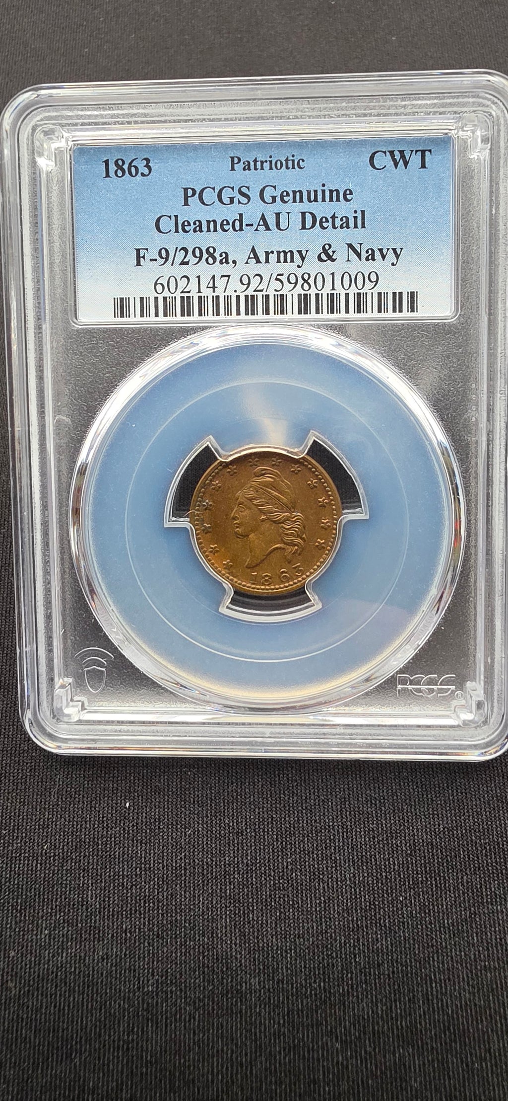 1863 Patriotic Civil War Token