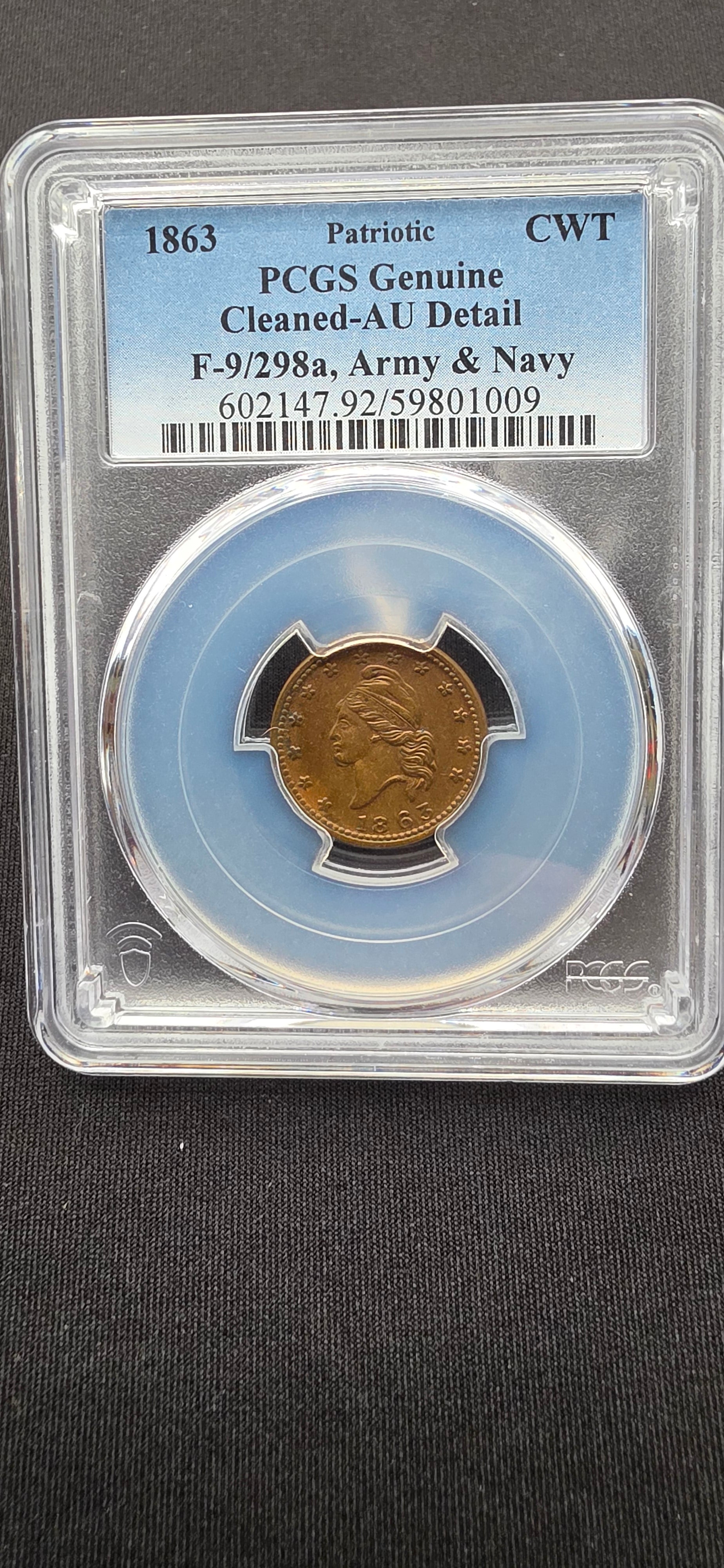1863 Patriotic Civil War Token
