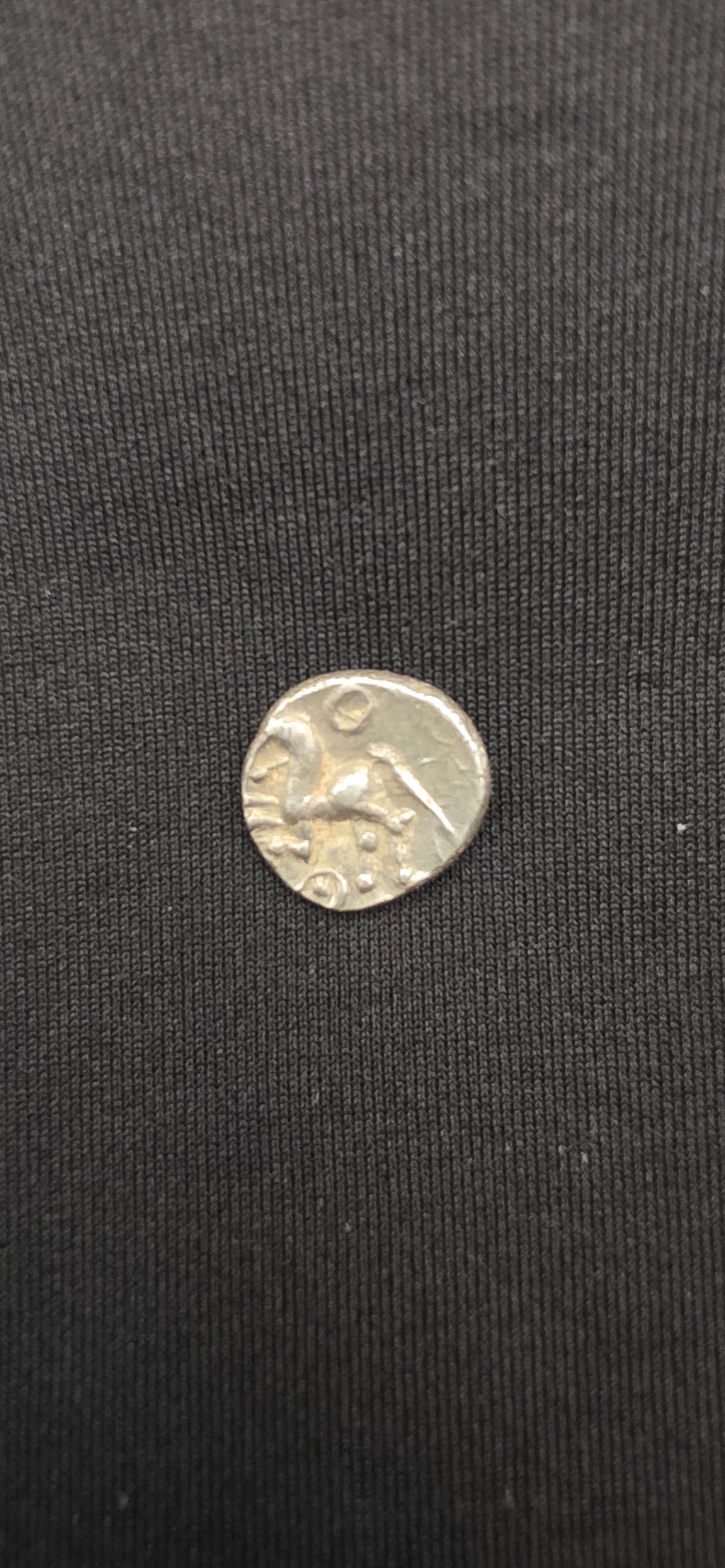 Celtic Gaul Aedui AR Quinarius c. 100–70 BC – Stylized Horse Type