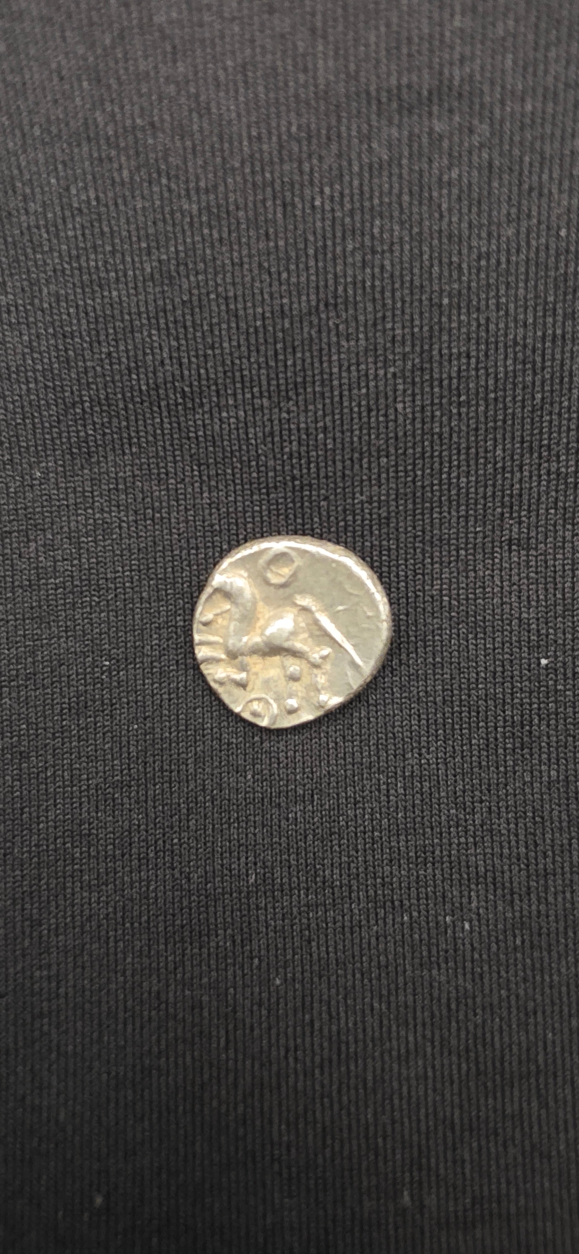 Celtic Gaul Aedui AR Quinarius c. 100–70 BC – Stylized Horse Type