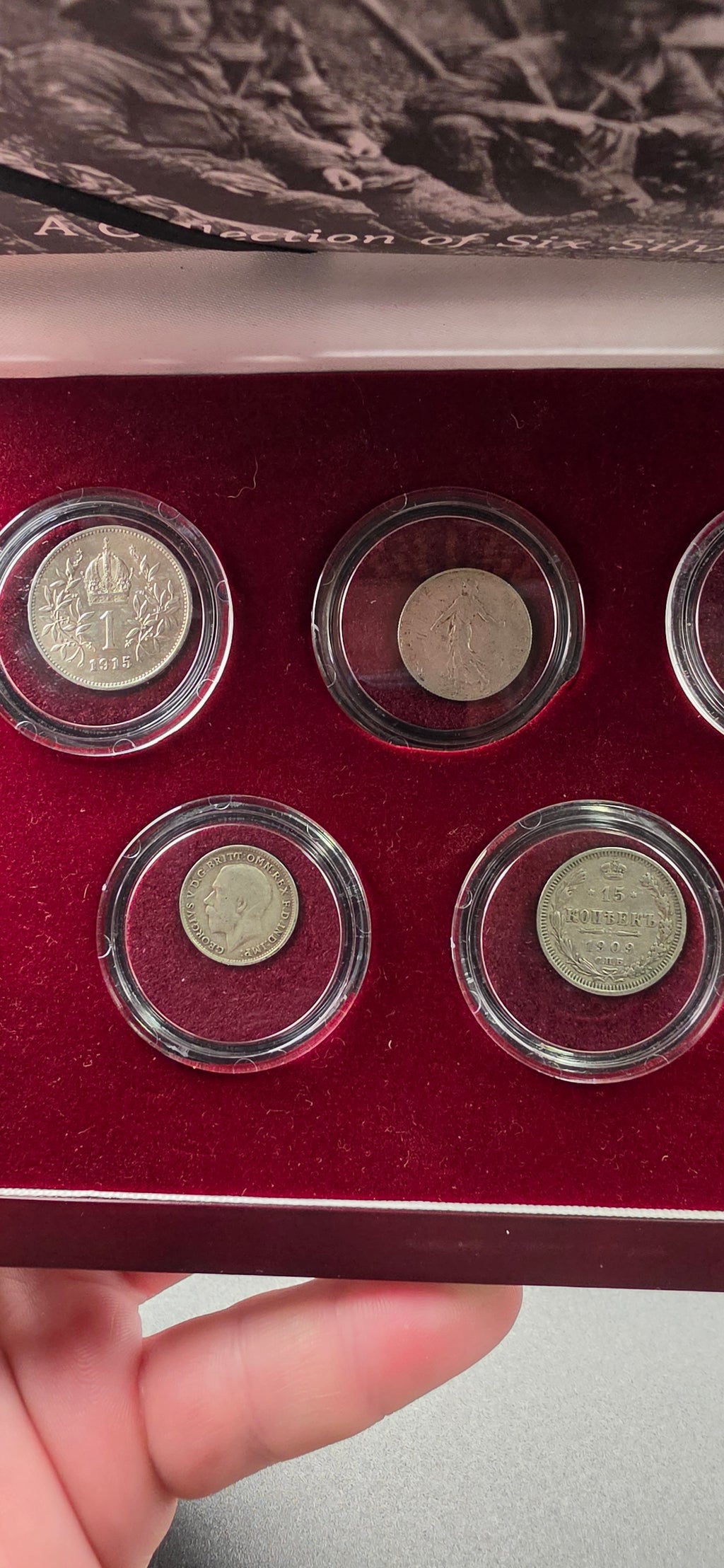 WW1 silver coin set