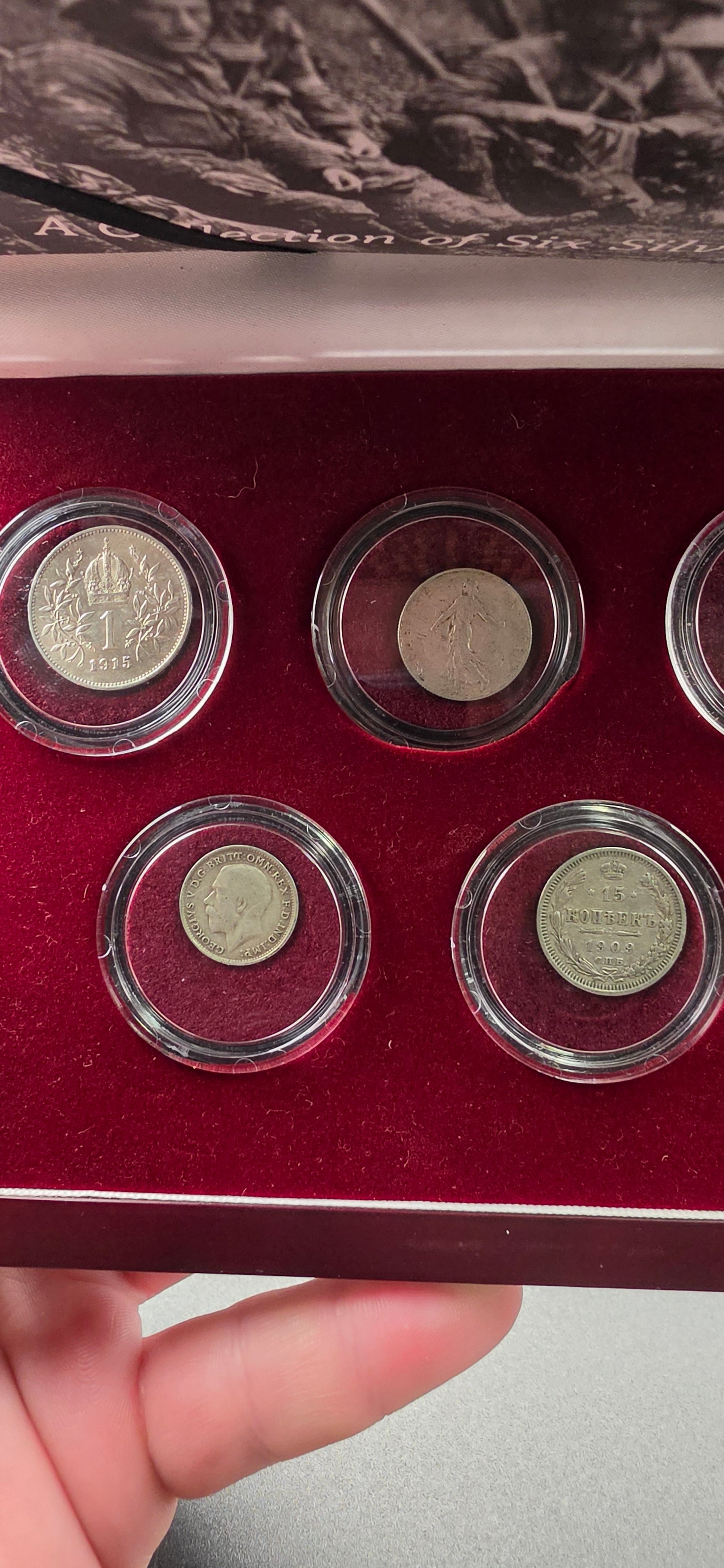 WW1 silver coin set