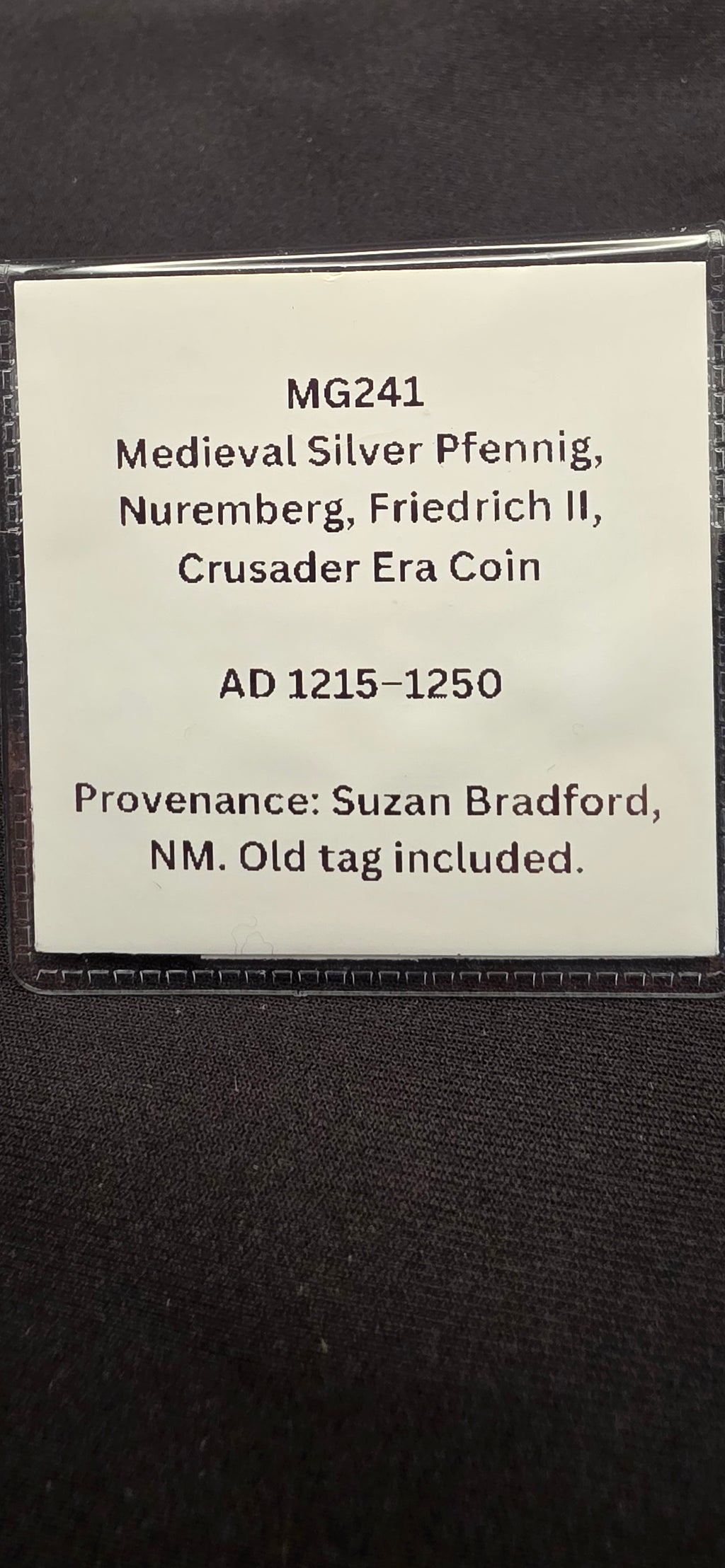 Medieval German Silver Pfennig Friedrich II Nuremberg Crusader Era c.1215-1250 AD