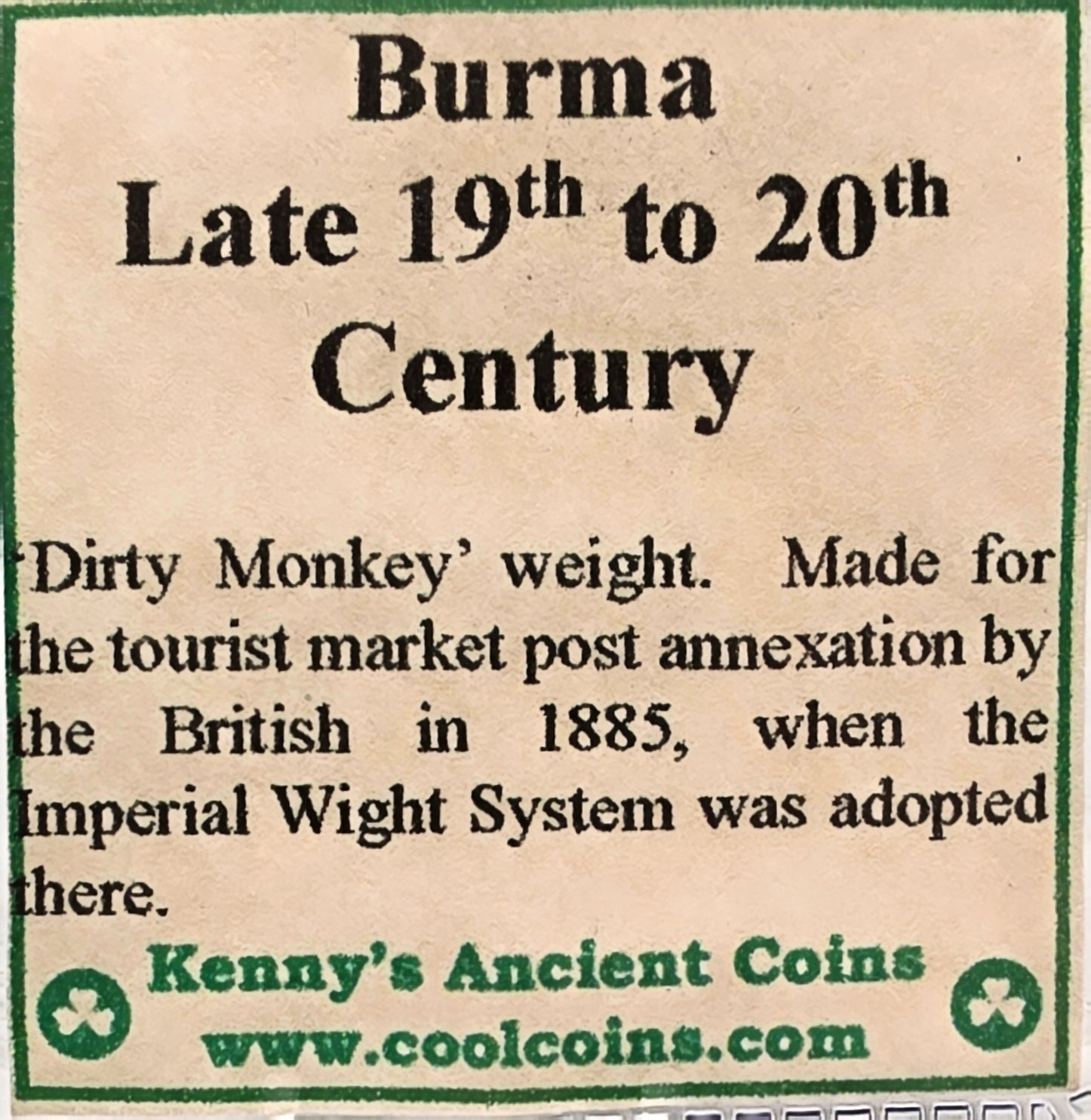 Dirty Monkey opium weight